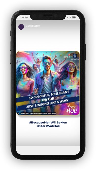 Post your poster with #MenWillBeMen #BollywoodWaliHoli